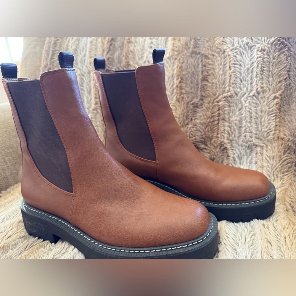 Sam Edelman by Anthropologie Laguna Chelsea in brown leather boots size 9